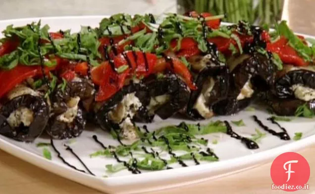 Involtino di melanzane alla griglia con glassa Balsamica
