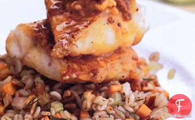 Snapper rosso Panfried con burro di Chipotle