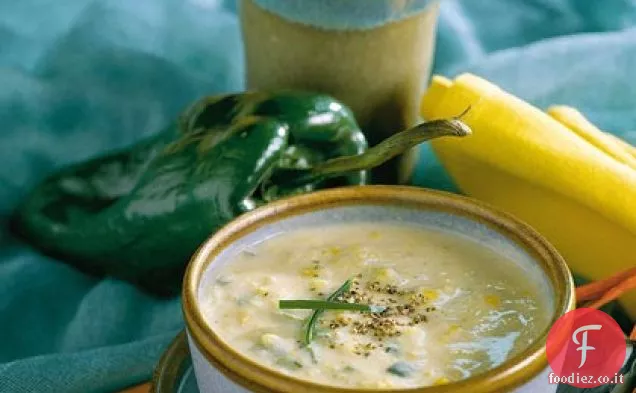 Zuppa di mais e poblano