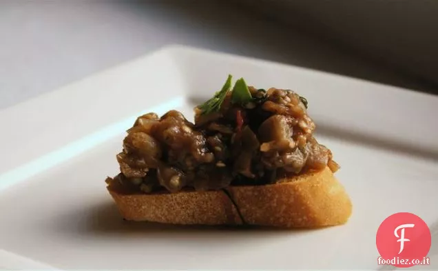 Caponata di Melanzane Crostini al Melograno - balsamico