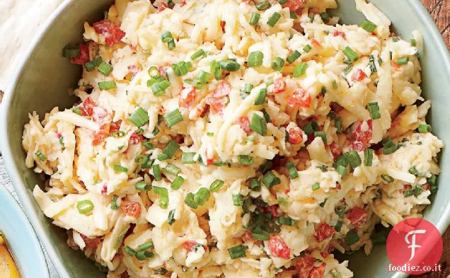 Formaggio Cheddar Bianco-Erba Cipollina Pimiento