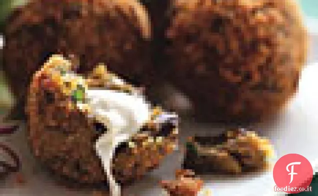 Frittelle di melanzane croccanti con mozzarella affumicata