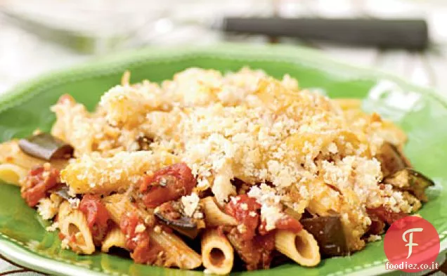 Casseruola di pasta alla marinara di melanzane