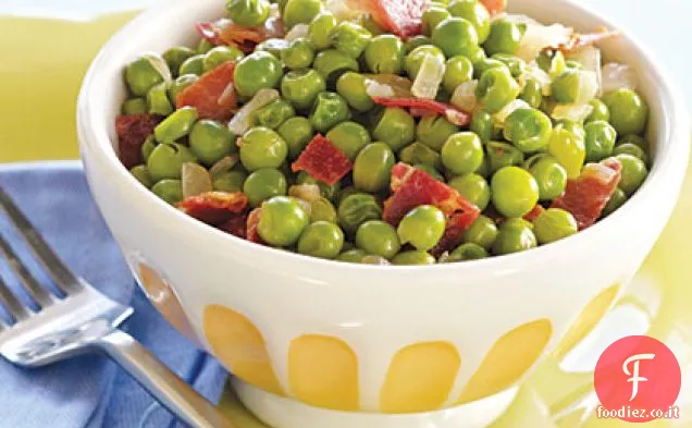 Piselli primaverili con Pancetta