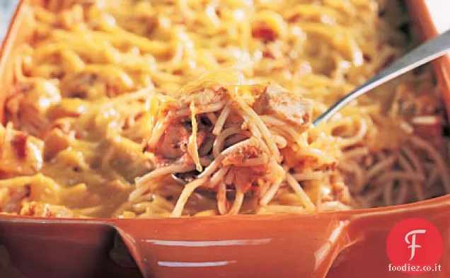 Spaghetti di pollo al formaggio