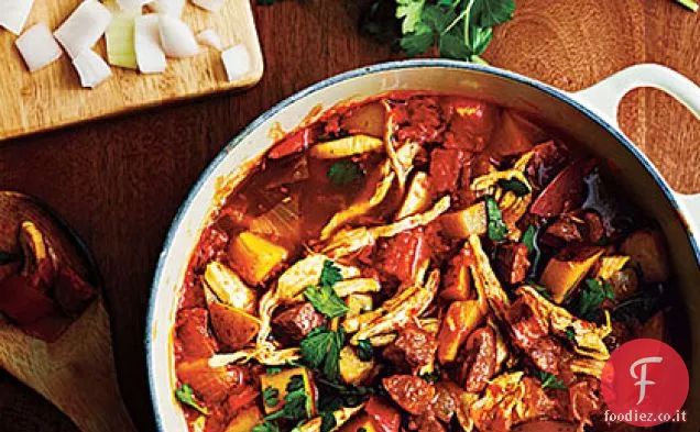 Stufato di pollo e chorizo