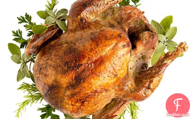 Tacchino arrosto alla griglia con burro di senape alle erbe