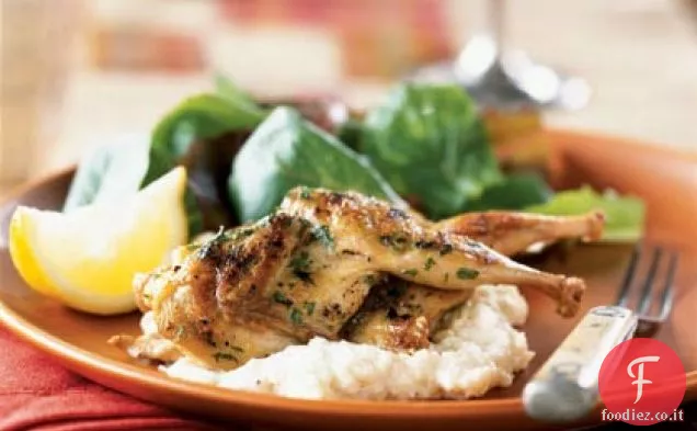 Quaglia alla Griglia con Polenta Bianca