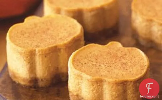 Cheesecake di zucca in miniatura con crosta di cannella