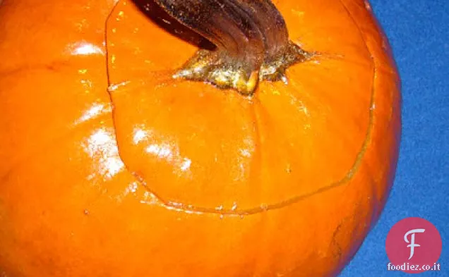 Formaggio-pane-zucca al forno