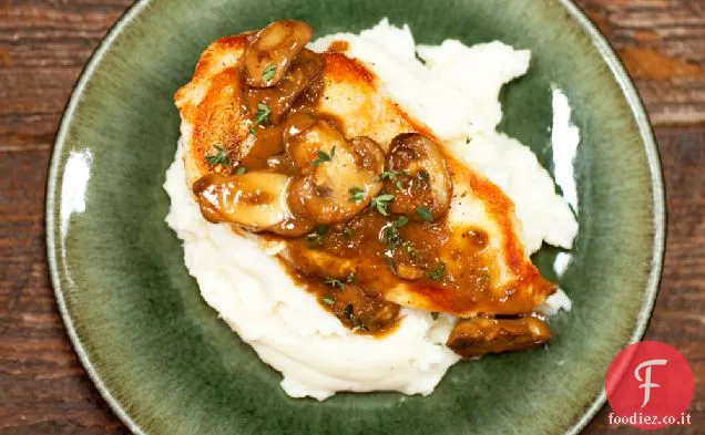 Pollo con salsa di funghi