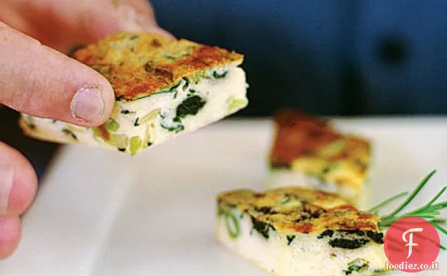 Frittata di spinaci e porri