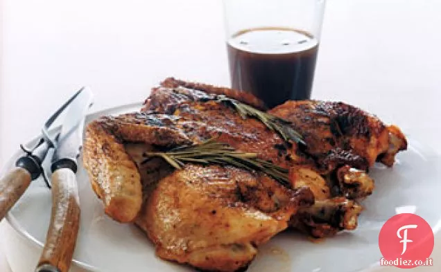 Pollo con salsa d'acero al pepe nero
