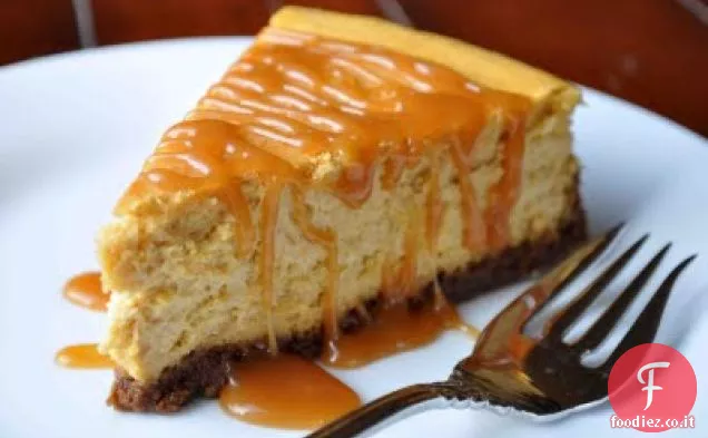 Cheesecake di zucca con salsa al caramello