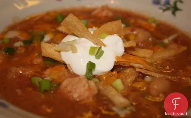 Crockpot Pollo e fagioli bianchi Chili