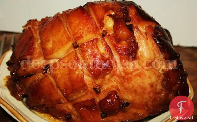 Prosciutto non disossato glassato con zucchero di canna e senape