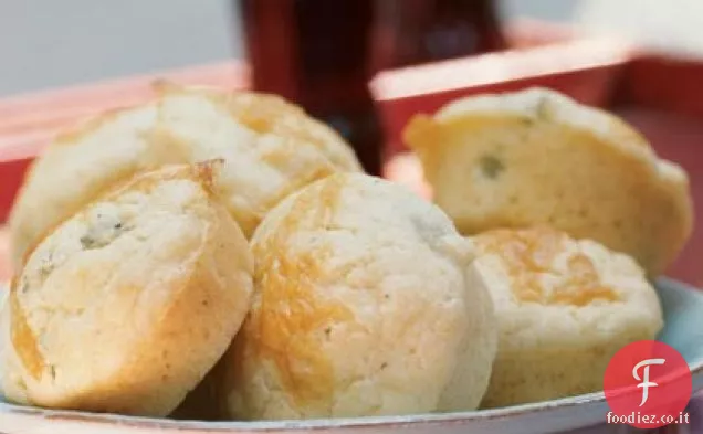 Cheddar-Muffin alla cipolla verde