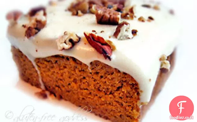 Torta di zucca glassata in acero senza glutine