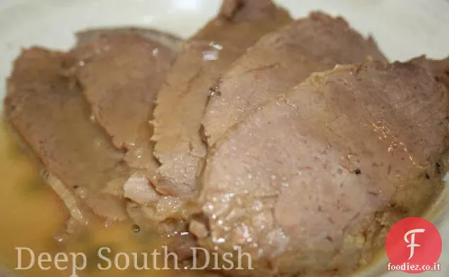 Occhio di manzo brasato al forno di arrosto rotondo
