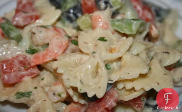 Gamberetti con papillon Insalata di pasta
