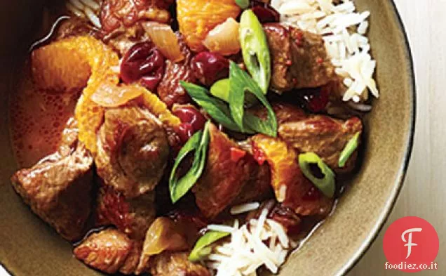 Stufato di maiale al mirtillo rosso