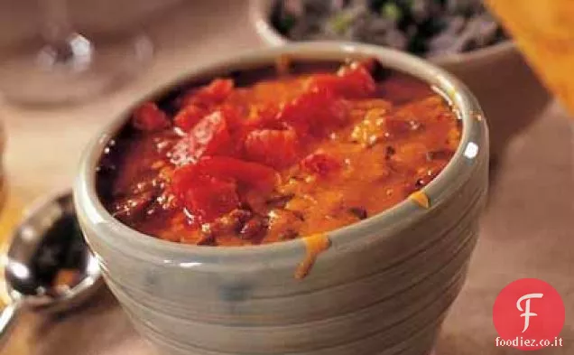 Salsa calda di fagioli e formaggio