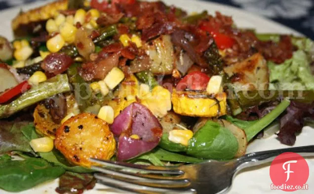 Insalata di spinaci di verdure arrosto