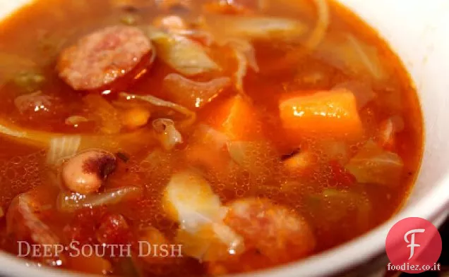 Zuppa di salsiccia e patate dolci