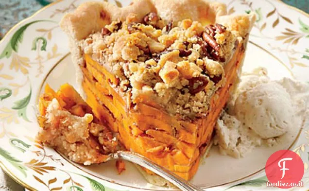 Torta di patate dolci a fette