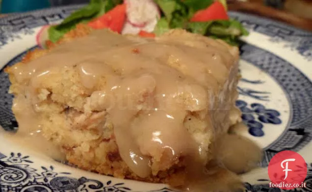 Condimento di pollo e pane di mais del sud