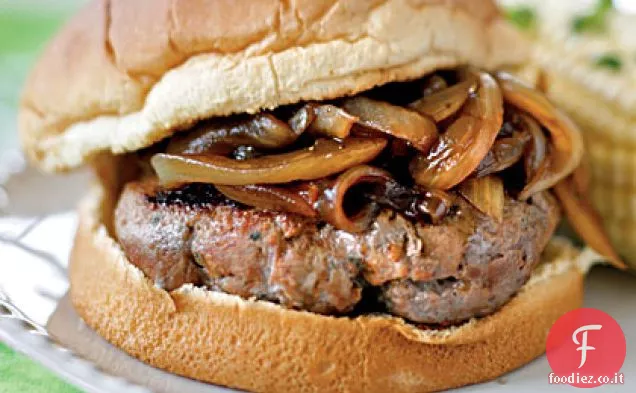 Hamburger italiani soffocati di cipolla