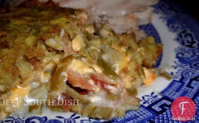 Ripieno condita formaggio verde fagioli casseruola