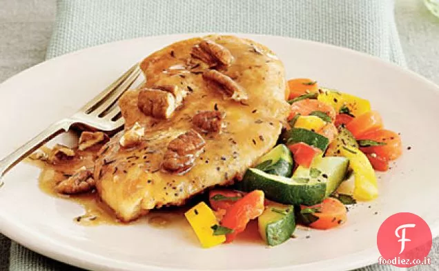 Cotolette di pollo con salsa di noci pecan