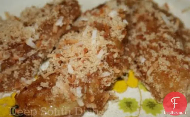 Frittelle di banana fritte in padella
