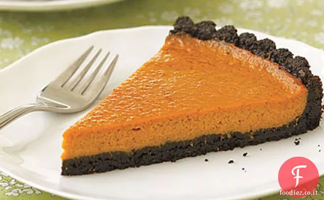 Crostata di zucca con fondo nero