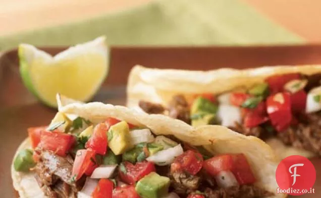 Tacos di Carnitas di manzo