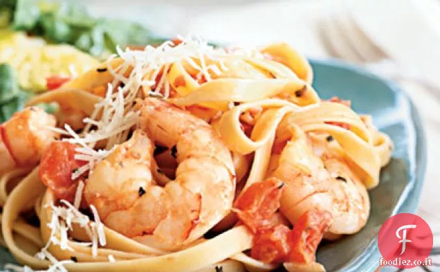 Gamberi piccanti e Fettuccine