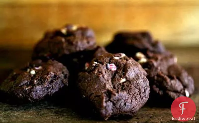 Biscotti al cioccolato di corteccia di menta piperita