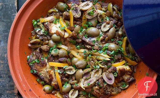 Pollo marocchino con limone e olive