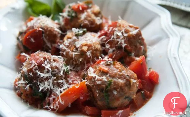 Polpette di tacchino con Pomodori e Basilico