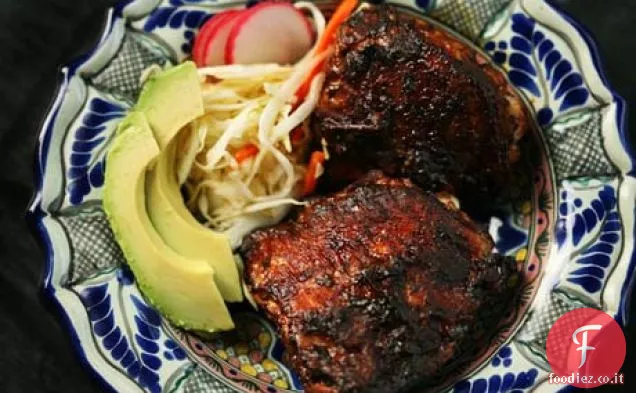 Pollo alla griglia marinato in Cile rosso