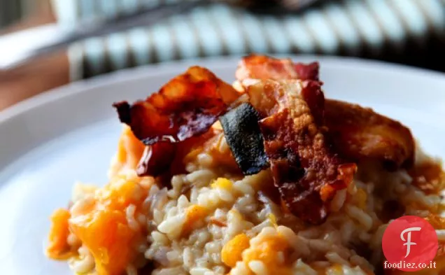 Risotto alla zucca e Pancetta croccante