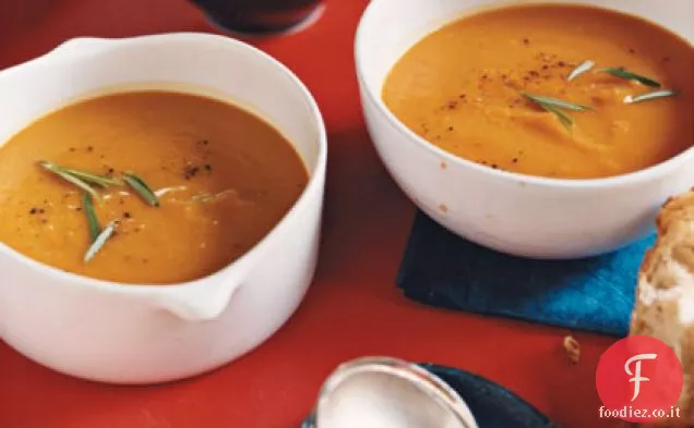 Zuppa di zucca e porri