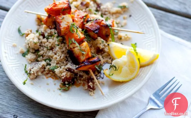 Barbecue Piri Piri Spiedini di zucca e Halloumi