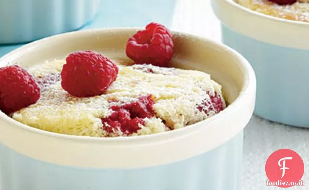 Torte di budino al lampone e limone