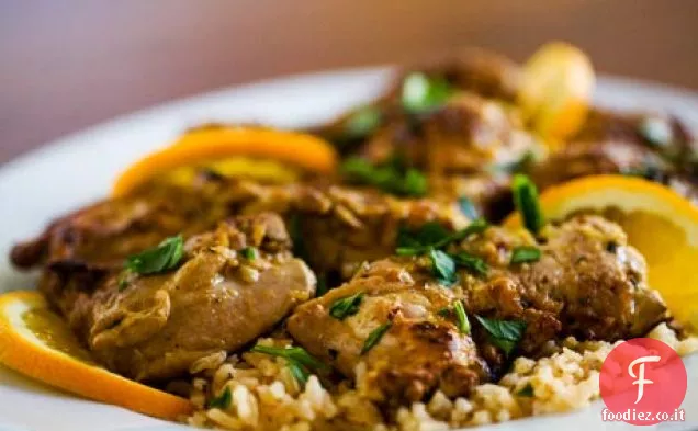 Pollo marinato all'arancia piccante