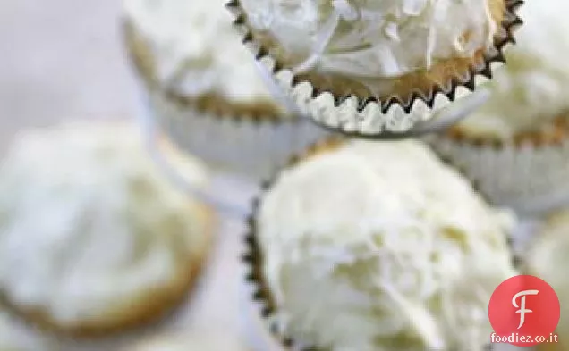 Cupcakes al cocco con glassa al formaggio crema di cocco
