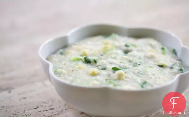 Grane con mais e cipolle verdi