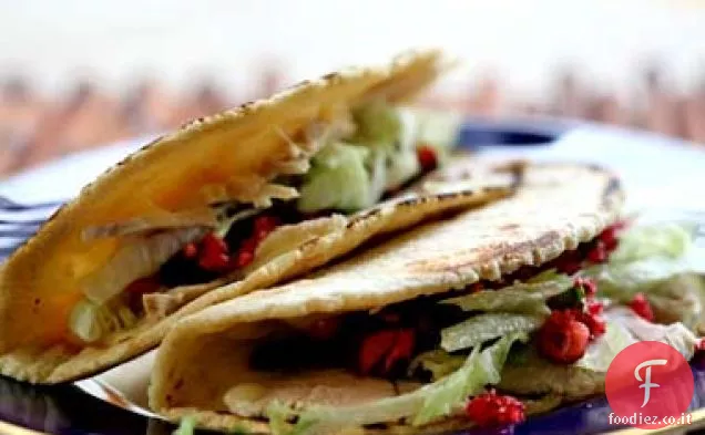 Tacos di tacchino con salsa di mirtilli rossi