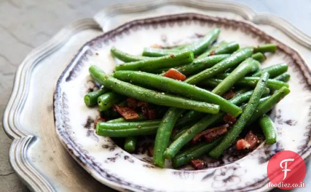 Fagiolini con pancetta